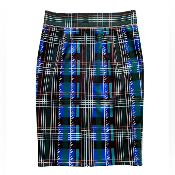 NWT Eloquii Plaid Neoprene Pencil Skirt - Picture 4 of 4